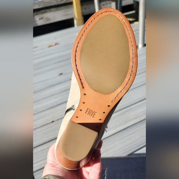 Frye Dani Whipstitch Lace Up Peep Toe Bootie NIB - Picture 8 of 14